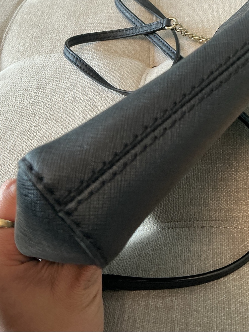 Kate Spade Charlotte Street Alek Black Saffiano Leather Crossbody/ Shoulder Bag - Picture 12 of 16